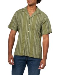 Lucky Brand - Striped Short Sleeve Camp Collar Shirt - Lyst
