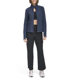 Tommy Hilfiger - Performance Semi-fitted Cozy Peached Workout Jacket,navy,l - Lyst