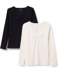 Amazon Essentials - Cinched V-neck Long-sleeved - Lyst