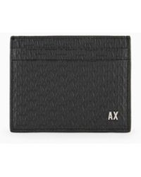 Armani Exchange - A | X Armani Exchange Armani Exchange Debossed Card Case Nero-black - Lyst