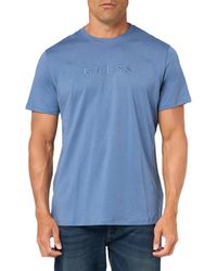 Guess - Ss Classic Pima Emb T-shirt - Lyst