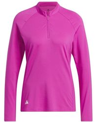 adidas - Standard Quarter Zip Long Sleever Golf Polo Shirt - Lyst