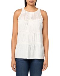 Lucky Brand - Lace Ruffle High Neck Tiered Tunic - Lyst