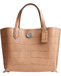 COACH - Embossed Croc Willow Tote 24 - Lyst