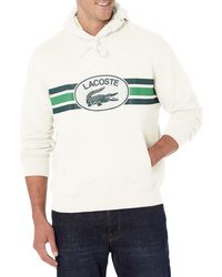 Lacoste - Monogram Center Graphic Hooded Sweatshirt - Lyst