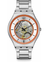 Swatch - Dress Watch Grey Quartz Stainless Steel The Essence Of Spring - Lyst