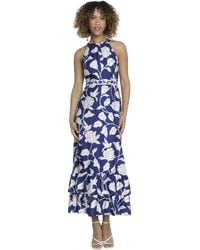 Maggy London - High Neck Ruffled Maxi Dress - Lyst