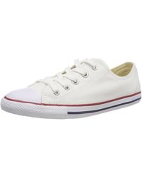 converse dainty canvas white