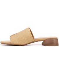 Franco Sarto - S Loran Slide Sandal Natural Beige Stretch Raffia 6w - Lyst