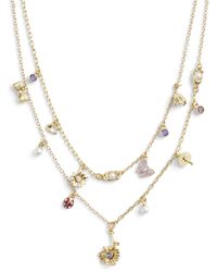 COACH - Signature Mixed Charm Layered Necklace - Lyst