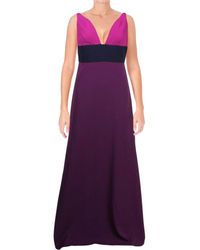 JILL Jill Stuart Women's Colorblock Deep V-Neck Sleeveless Midi Dress 