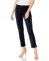 PAIGE - Cindy Velvet Twisted Seam High Rise Straight Pant - Lyst