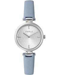 Furla - Ladies Blue Light Genuine Leather Strap Watch - Lyst