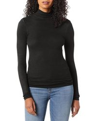 Enza Costa - Rib Fitted Long Sleeve Turtleneck Top - Lyst