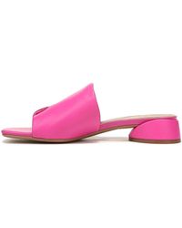 Franco Sarto - S Loran Slide Sandal Fuchsia Pink Leather 8.5m - Lyst