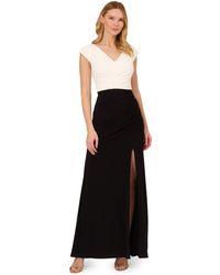 Adrianna Papell - S Pleated Layered Gown Special Occasion Dress - Lyst