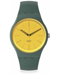 Swatch - Casual Green Watch Bio-sourced Material Quartz Gold In The Garden - Lyst