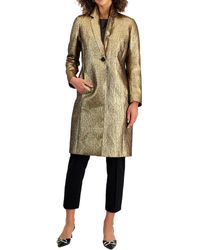Kasper - Plus Size Lame Notch Collar Topper - Lyst