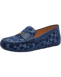 COACH - Sculpted C Driver In Signature Denim Loafer - Lyst