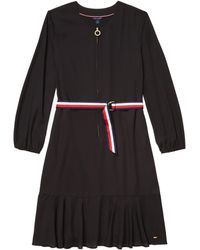Tommy Hilfiger - Adaptive Solid Icon Belt Dress With Zipper Closure - Lyst