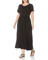 Amazon Essentials - Short-sleeved Waisted Maxi Dress - Lyst