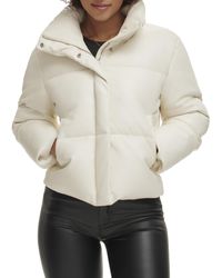 Levi's - Vegan Leather Quilted Shorty Puffer - Lyst