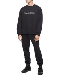 Calvin Klein - Relaxed Fit Logo French Terry Crewneck Sweatshirt - Lyst