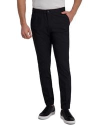 Kenneth Cole - Reaction Stretch Check Slim Fit Flat Front Flex Waistband Jogger - Lyst