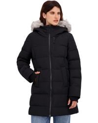 Nautica - Heavyweight Puffer Jacket-faux Fur-lined Hood Wind & Water-resistant Winter Coat - Lyst