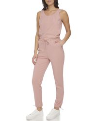 Andrew Marc - Sport Sleeveless Stretch Fit Sporty Knit Jumpsuit - Lyst