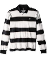 RVCA Boys Darklands Striped Long Sleeve Polo