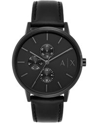 Emporio Armani - A|x Armani Exchange Leather Watch - Lyst