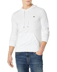 Lacoste - Mens Long Sleeve Hooded Jersey Cotton T-shirt Hoodie T Shirt - Lyst