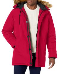 Guess - Mens Heavyweight Hooded Parka Jacket With Removable Faux Fur Trim - Lyst