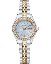 Citizen - Ladies' Quartz Dress Bracelet Watch With Crystals - Lyst