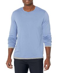 Vince - S Dbl Layer L/s Crew,colony Blue/h Grey,m - Lyst