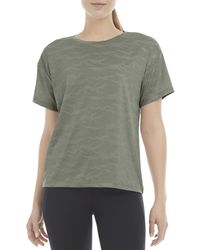 Danskin - Short Sleeve Camo Mesh Boxy T-shirt - Lyst