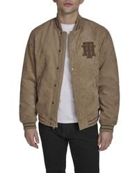 Tommy Hilfiger - Faux Suede Logo Varsity Bomber - Lyst