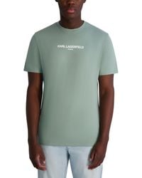 Karl Lagerfeld - Paris Short Sleeve Crewneck Karl Logo T-shirt - Lyst