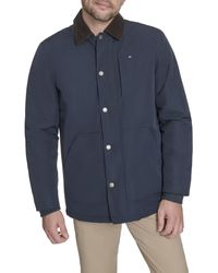 Tommy Hilfiger - Barn Jacket With Corduroy Collar - Lyst