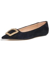 Sam Edelman - Nico Ballet Flat Black Suede 6.5 Medium - Lyst