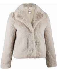 Anne Klein - Petite Faux Fur Cropped Jacket - Lyst