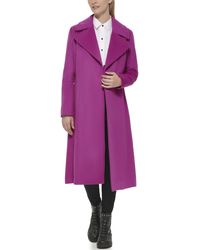 Karl Lagerfeld - Paris Outerwear Belted Maxi,berry,large - Lyst