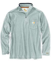 Carhartt - Big & Tall Force Relaxed Fit Midweight Long-sleeve Quarter-zip Mock-neck T-shirt - Lyst