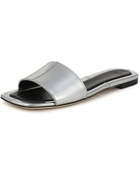 Vince - S Valeria Slide Sandal Silver Metallic 6 M - Lyst