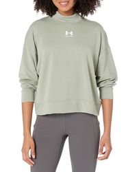 Under Armour - S Rival Terry Mock Neck Crew, - Lyst