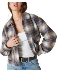 Lucky Brand - Cropped Plaid Jacket - Lyst