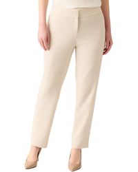Kasper - Stretch Crepe Flat Front Slim Pant - Lyst