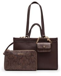 Anne Klein - Double Handle Bonded Tote - Lyst