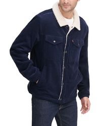Corduroy Sherpa Lined Trucker Jacket 